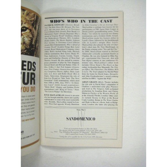 The Caretaker Playbill 2003 Roundabout Theatre Patrick Stewart Aiden Gillen - Picture 6 of 7